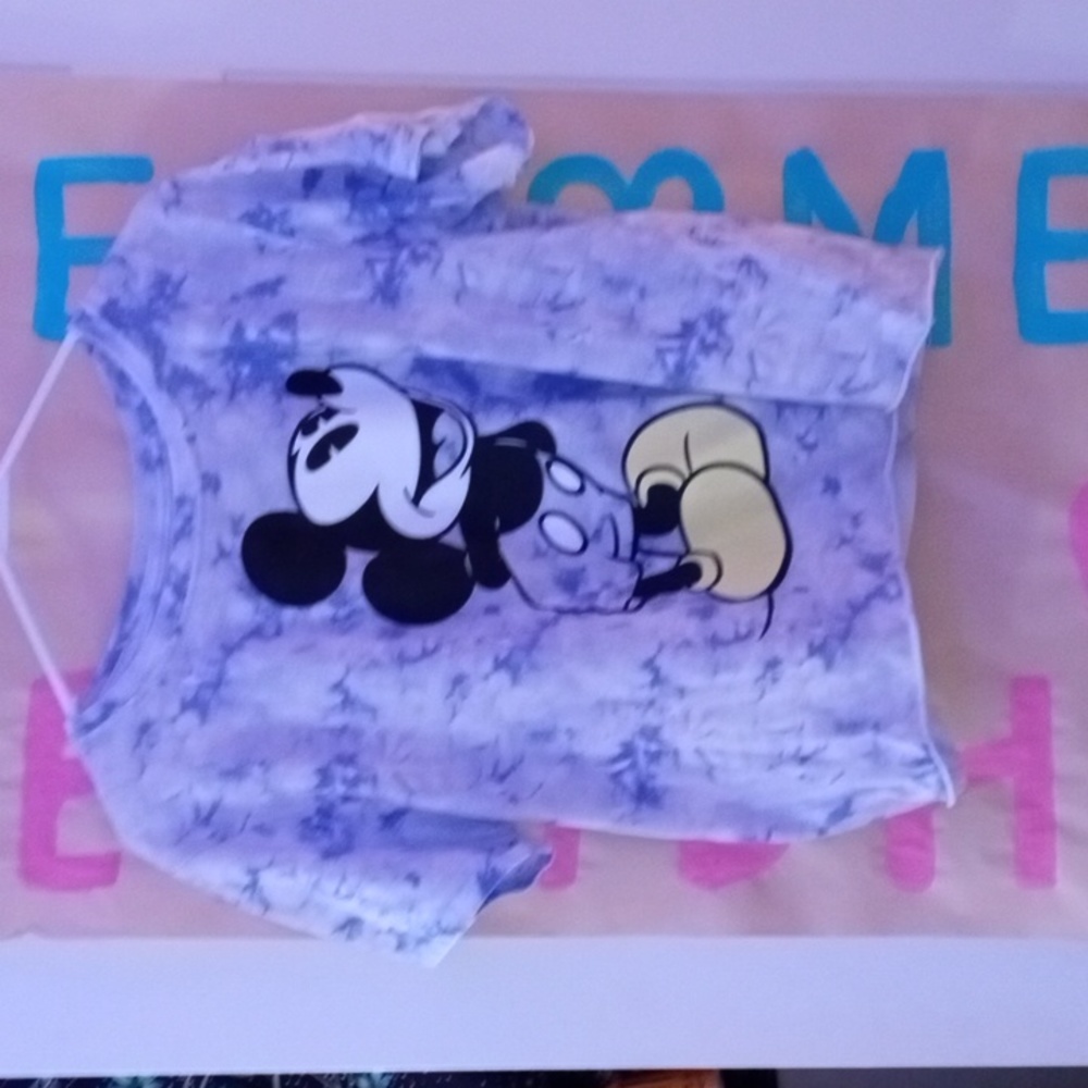 Mickey Mouse tye dye crop top